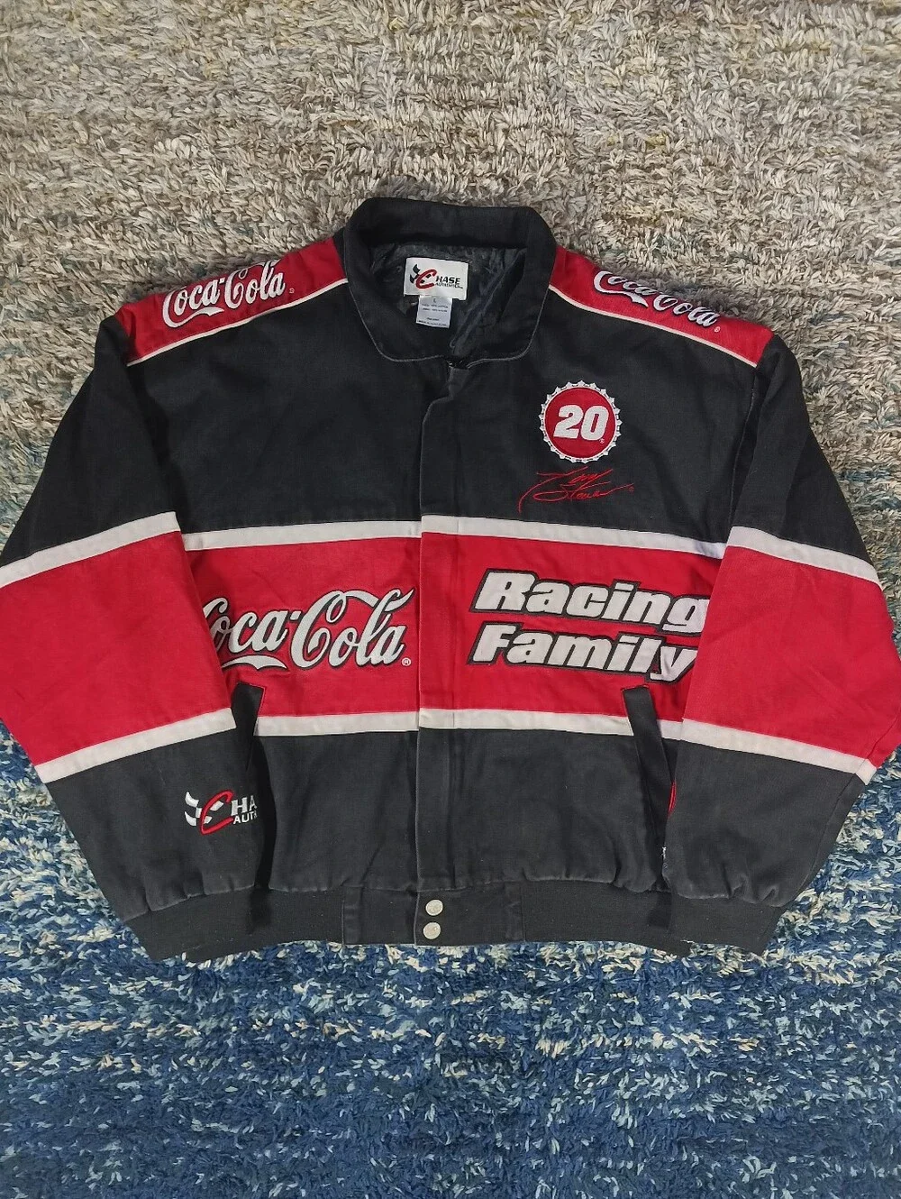 NASCAR JH Design Coca Cola Racing Family #20 Tony Stewart Jacket Mens - Picture 1 of 15